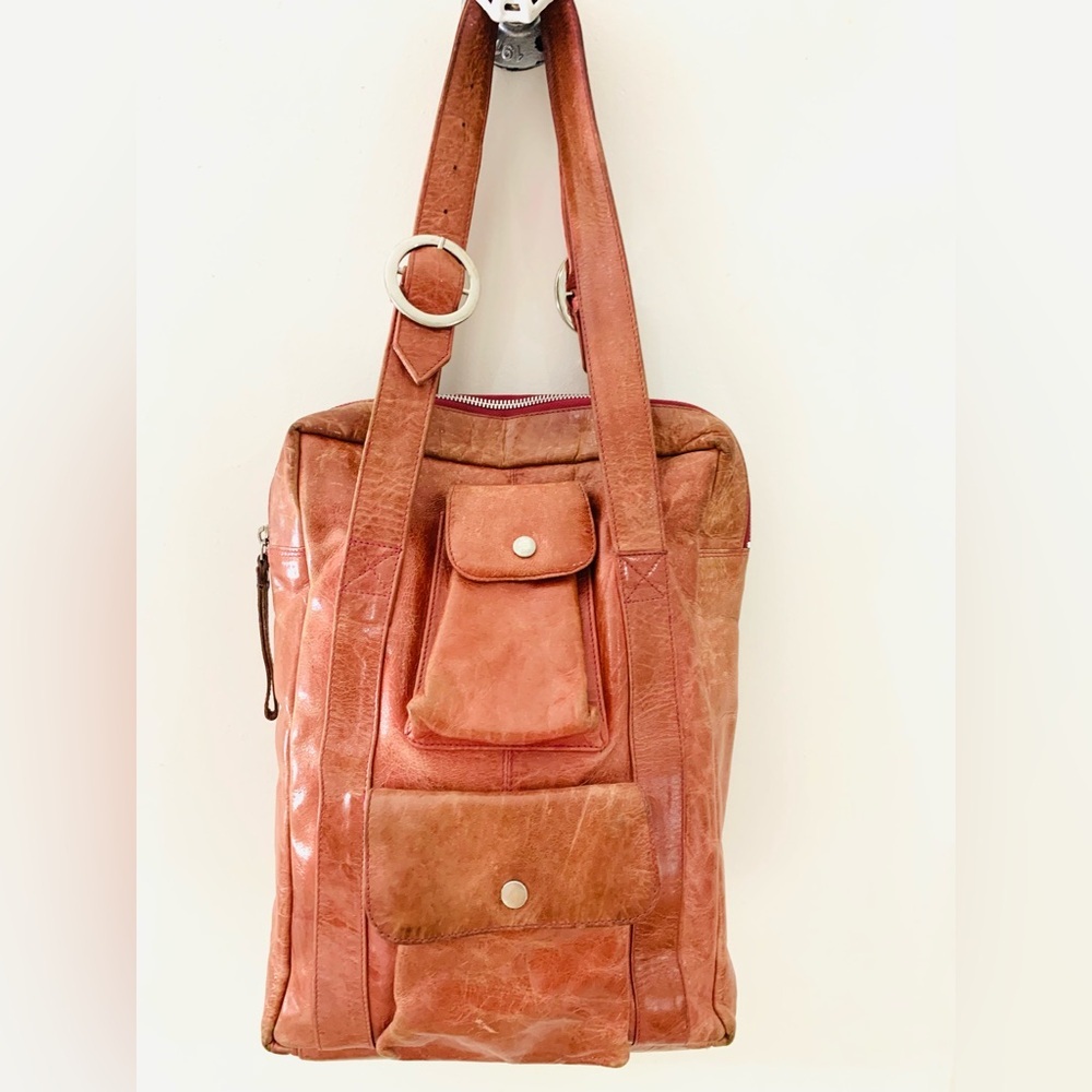 Latigo leather shoulder bag